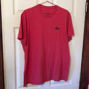 Quiksilver Reddish Pink Premium Fit Logo T-Shirt Mens Large L
